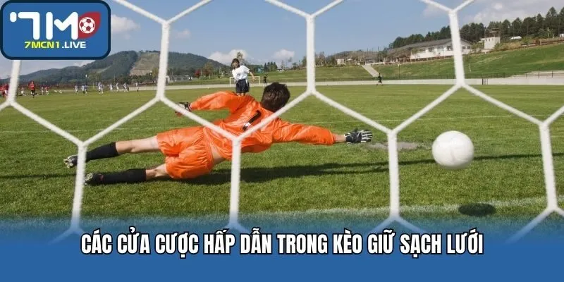 Các cửa cược hấp dẫn trong kèo giữ sạch lưới