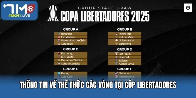 Thông tin về thể thức các vòng tại cúp libertadores